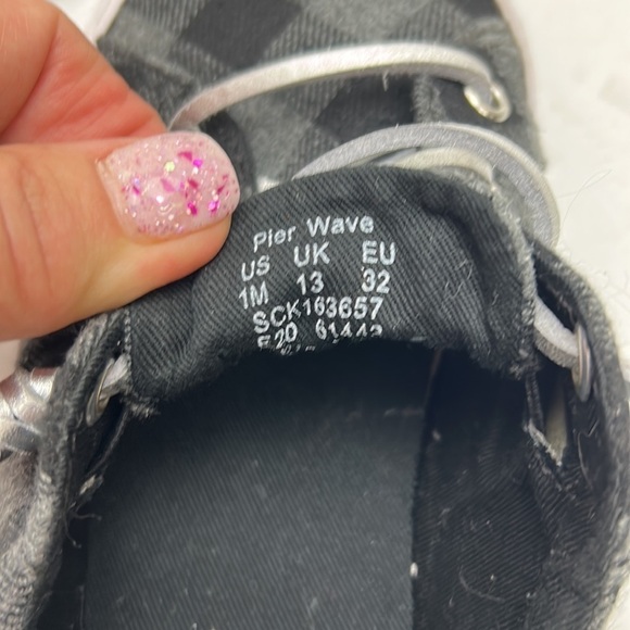 Sperry Girls SZ 1 Top Sider Pier Weave Checker Sneaker Loafer Boat Shoes Preppy - Picture 9 of 9